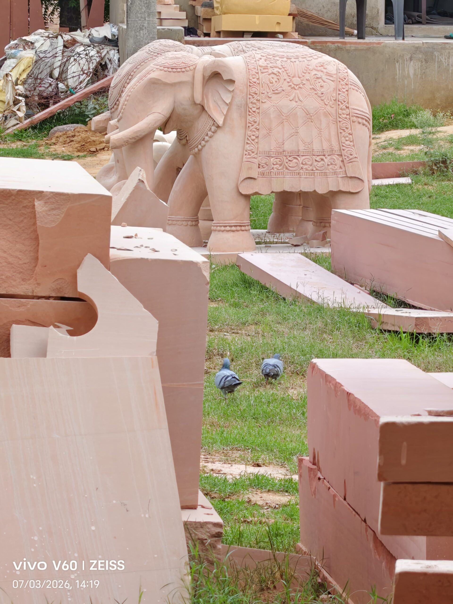 Outdoor Stone Elephant
