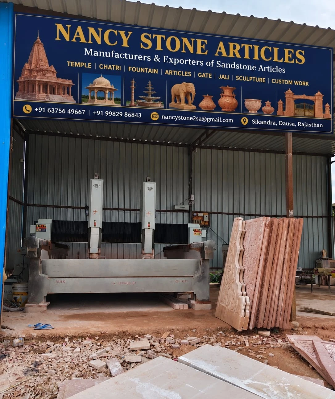 Sandstone Temple Manufacturer in India - Nancy Stone Articles Workshop